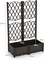 Outdoor Raised Wicker Trellis Planter Box with Drainage Holes